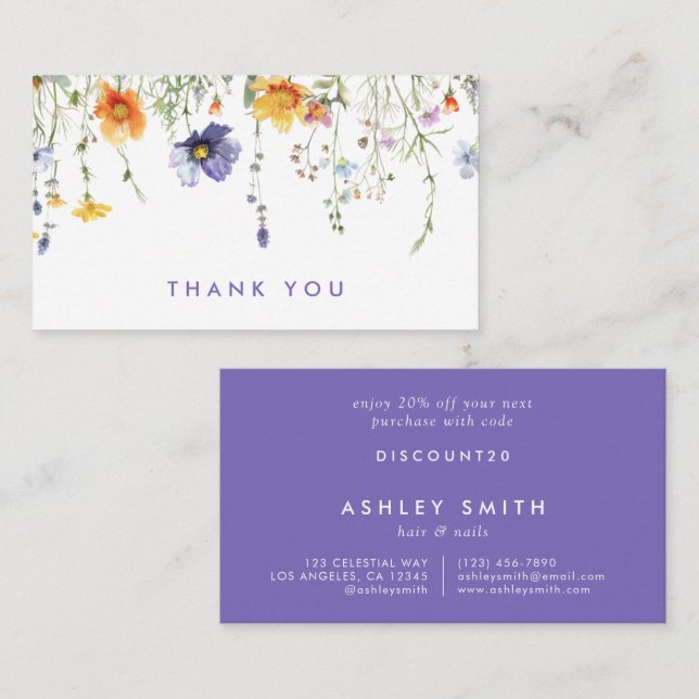 Wildflower Discount Card (Front/Back)