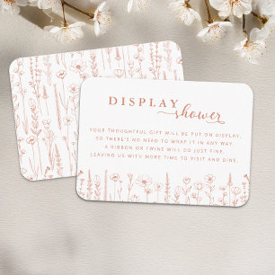 Wildflower Display Shower Baby Shower Terracotta Enclosure Card