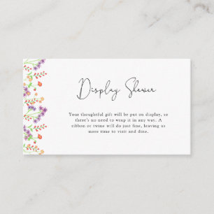 Wildflower - display shower enclosure card