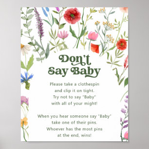 Wildflower Don't Say Baby Game Sign 