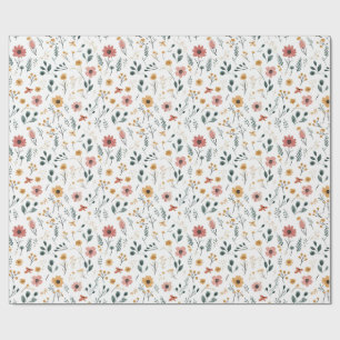 Wildflower Doodle Wrapping Paper