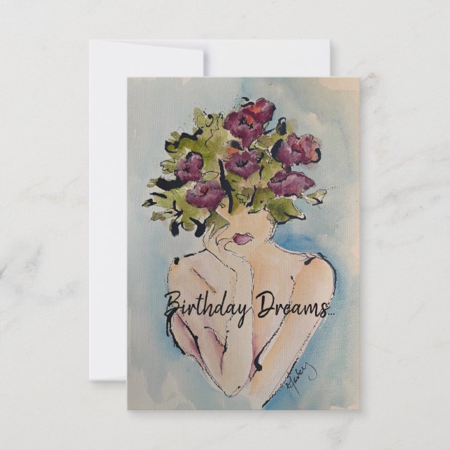 Wildflower Dreams Flat Note Card (Front)