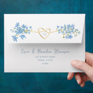 Wildflower Dusty Blue Envelope