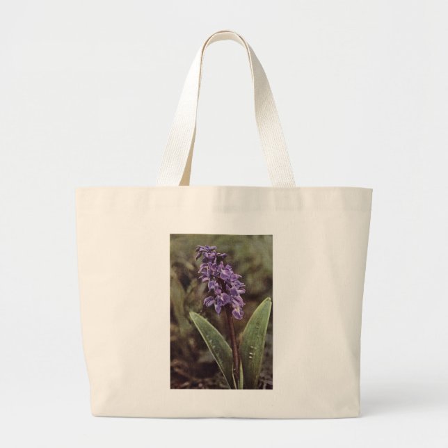 Wildflower: Early Purple Orchids Large Tote Bag (Front)