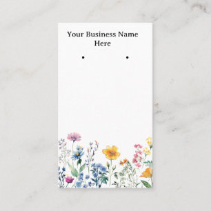 Wildflower earring cards/business cards