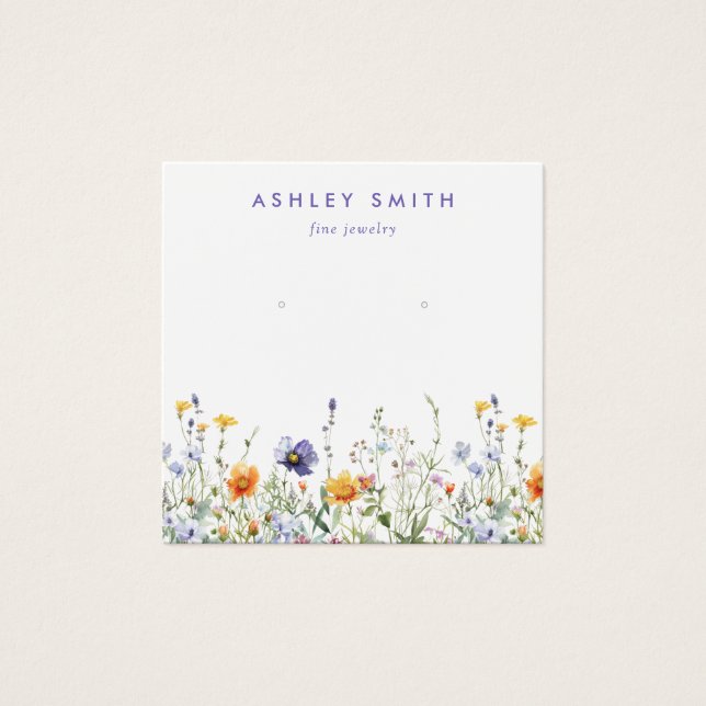 Wildflower Earring Display Card (Front)