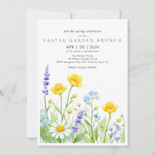 Wildflower Easter Garden Brunch Invitation Card