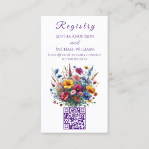 Wildflower Elegance-Registry-Honeymoon Business Ca Card