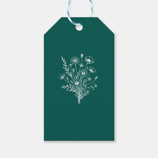 Wildflower Elegance-Wedding- Gift Tags (Front)