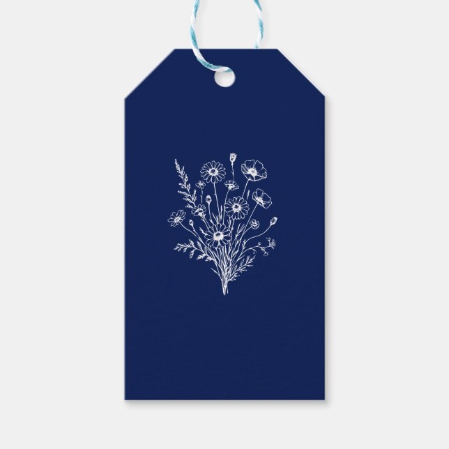 Wildflower Elegance-Wedding- Gift Tags (Front)