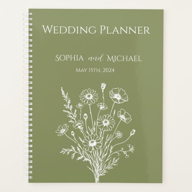 Wildflower Elegance-Wedding-Planner Planner (Front)
