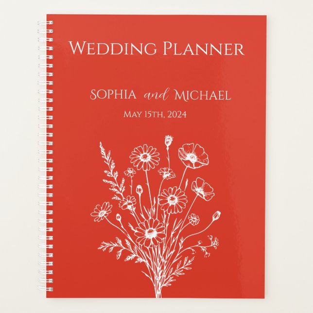 Wildflower Elegance-Wedding-Planner Planner (Front)