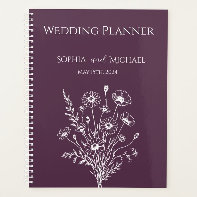 Wildflower Elegance-Wedding-Planner Planner (Front)