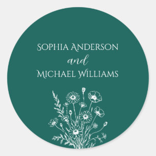 Wildflower Elegance- Wedding Stickers