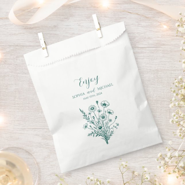 Wildflower Elegance Wedding-Thank you-  Favour Bags (Clipped)