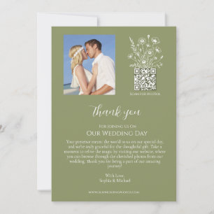 Wildflower Elegance-Wedding Thank You- Invitation