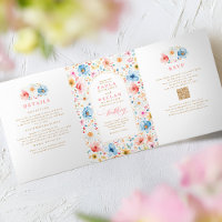 Wildflower Elegant Boho Garden Wedding Photo