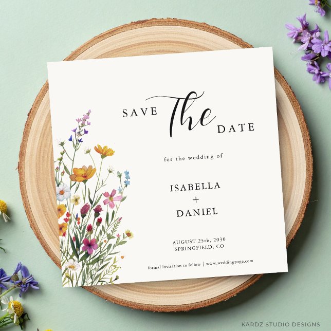 Wildflower Elegant Chic Wedding Save The Date (Creator Uploaded)