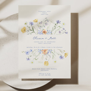 Wildflower Elegant Floral Wedding Invitation
