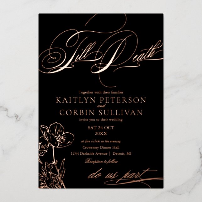 Wildflower Elegant Gothic Wedding (Front)