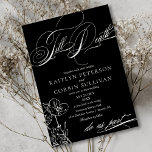 Wildflower Elegant Gothic Wedding Invitation<br><div class="desc">This Wildflower Elegant Gothic Wedding Invitation is the perfect way to invite guests to an elegant goth inspired wedding. The dark colours,  script and wildflower design is giving all of the spooky elegant and glamourous essence.</div>