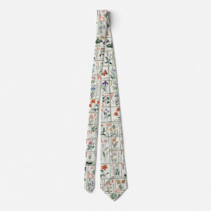 Wildflower Embroidery Style Alphabet  Tie