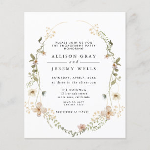 Wildflower Engagement Party Invitation Flyer