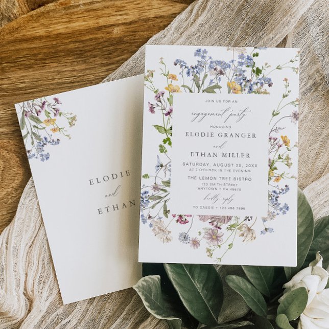Wildflower Engagement Party Invitation Whimsical (Creator Uploaded)