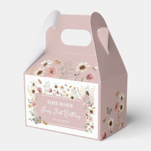 Wildflower Fairy Dusty Pink Garden Tea Party Favour Box