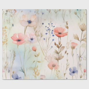 Wildflower Fairy Floral Wrapping Paper 