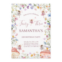 Wildflower Fairy Garden 3rd Birthday Party