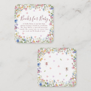 Wildflower Fairy Garden Baby Shower Books for Baby Enclosure Card