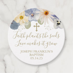 Wildflower Faith Plants the seeds Baptism Favour Tags