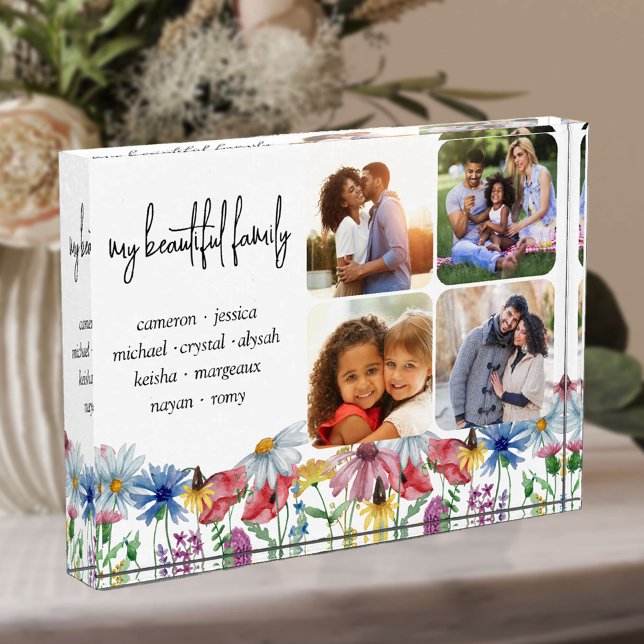 Wildflower Family First Names and 4 Photo Block (Creator Uploaded)