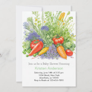 Wildflower Farm Fresh Baby Shower Invitation