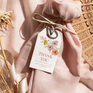 Wildflower Favour Tags, Bohemian Flowers Gift Tags