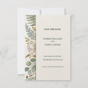 Wildflower Fern Save The Date Card
