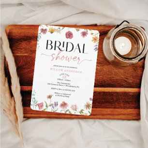 Wildflower Field Boho Bridal Shower Invitation