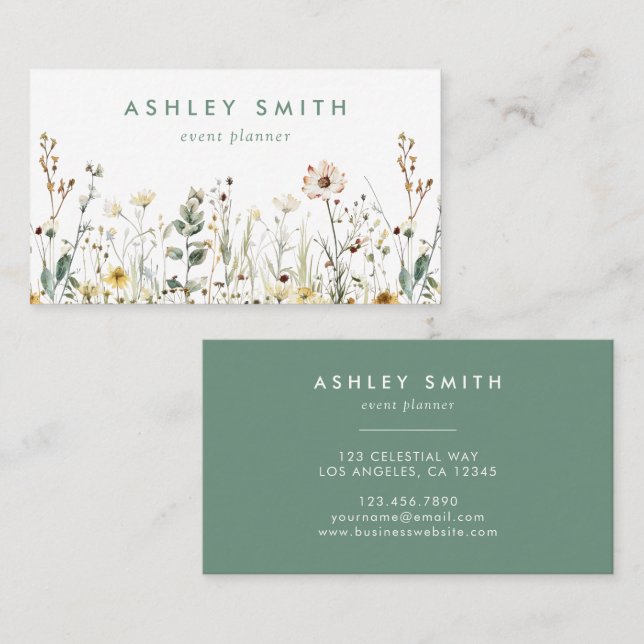 Wildflower Field Business Card (Front/Back)