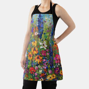 Wildflower field gardening aprons