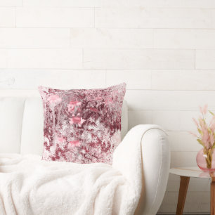Wildflower Field Impressionism-Mauve Cushion