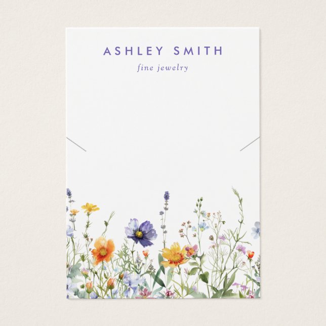 Wildflower Field Necklace Display Card (Front)