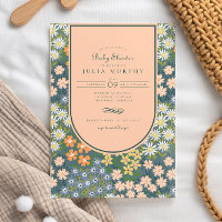 Wildflower Field Peach Arch Garden Baby Shower