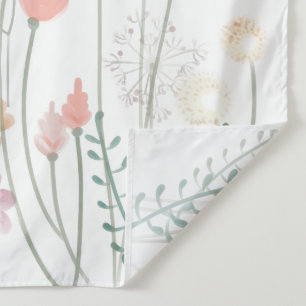 Wildflower Field Watercolor Drawing Tapestry
