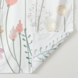 Wildflower Field Watercolor Drawing Tapestry