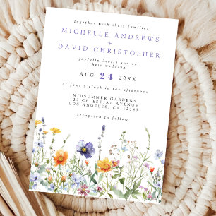 Wildflower Field Wedding Invitation