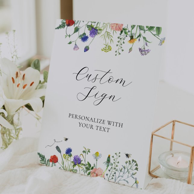 Wildflower Fields and Bees Custom Text Sign (Creator Uploaded)