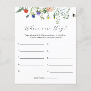 Wildflower Fields and Bees Where Were They Game