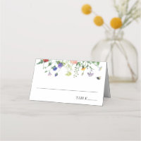 Wildflower Fields and Buzzing BeesName Place Cards