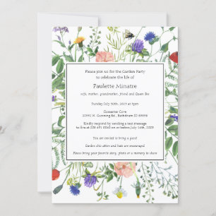 Wildflower Fields Celebration of Life Invitation